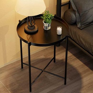 FOLDABLE SIDE END TABLE