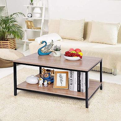 TWO-TIER INDUSTRIAL COFFEE TABLE