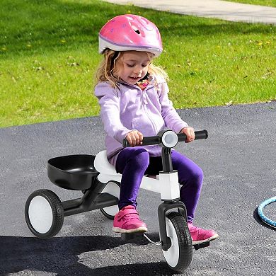 Toddler Convertible Trike with Limited Steering Angle and Carbon Steel Frame