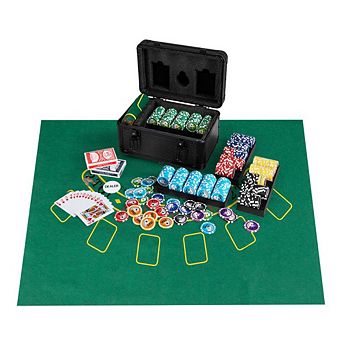 300 pc Poker Chip Set with Case Cards and Felt for Casino Game Night