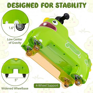 Toddler Ride On Toy Car With LED Lights Music And 360 Rolling Wheels