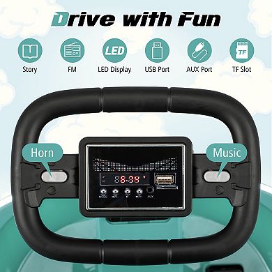 6V Kids Ride On Bumper Car With 360 Spinning Dual Motors