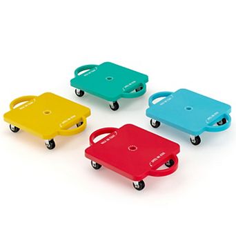 4 pc Kids Sitting Scooter Set with Non-Marring Casters - Multicolor