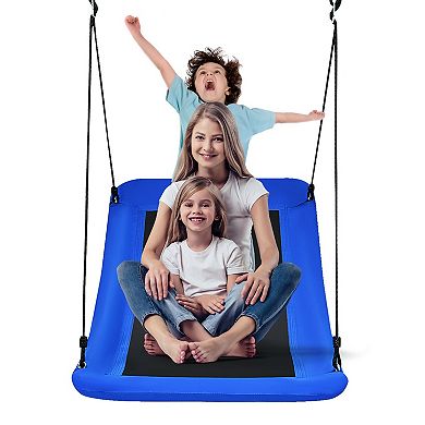 700lb Giant 60 Inch Platform Tree Swing for Kids and Adults-Blue