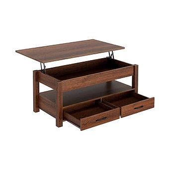 LIFT TOP COFFEE TABLE WITH DRAWERS