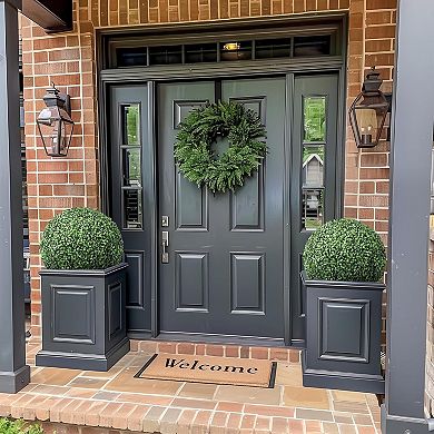 ANIXOL Pre-Lit Artificial Boxwood Ball Set of 2, 8 Lighting Modes and Timer, Battery Operated