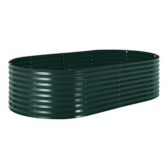 ANIXOL Oval Galvanized Raised Garden Bed Kit