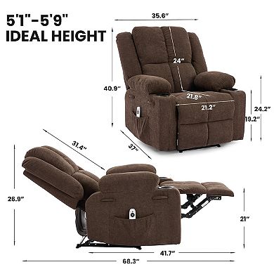ANIXOL Manual Massage Recliner Chair with Heat