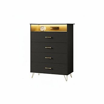 ANIXOL 4-Drawer Dresser with RGB Lights