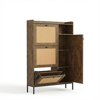 ANIXOL Rattan 3-Drawer Shoe Cabinet
