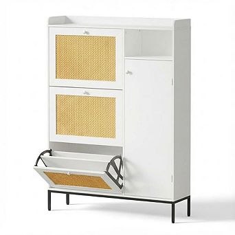 ANIXOL Rattan 3-Drawer Shoe Cabinet