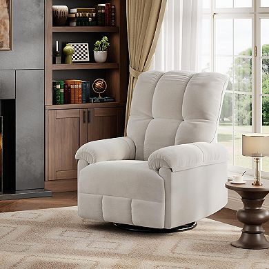 ANIXOL Chenille Swivel Rocker Recliner Chair
