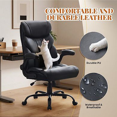 ANIXOL Comfortable leather Office Desk Chair 500 LBS