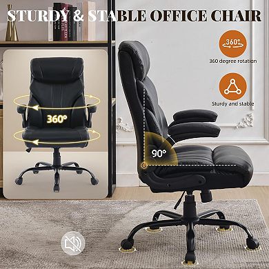 ANIXOL Comfortable leather Office Desk Chair 500 LBS