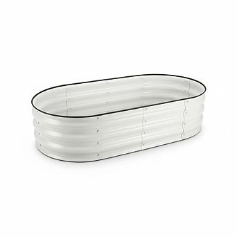 ANIXOL Oval Galvanized Steel Raised Garden Bed