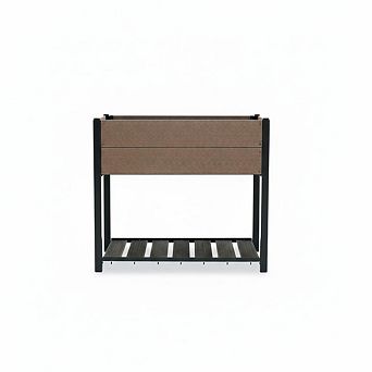 ANIXOL Raised Garden Bed with Wheels and Storage Shelf