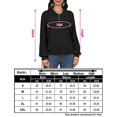 Women’s Batwing Long Sleeve Knit Sweaters, Button Up V Neck Casual Pullover