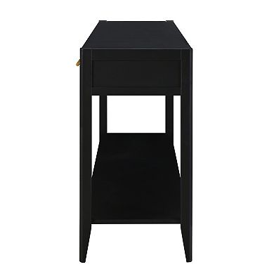 Merax 60" Painted Console Table with 3 Drawers,Wooden Entryway Table with Storage Shelf