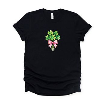 Clover Watercolor Bouquet - Women's Short Sleeve Graphic T-Shirt