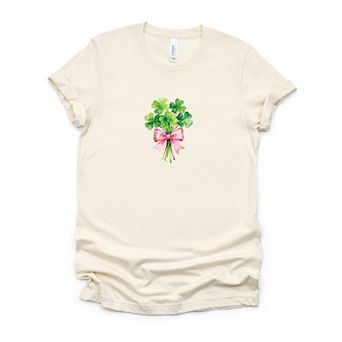 Clover Watercolor Bouquet - Women's Short Sleeve Graphic T-Shirt