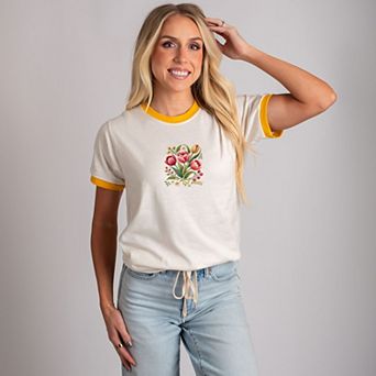 Bloom Tulips - Women's Ringer Graphic T-Shirt