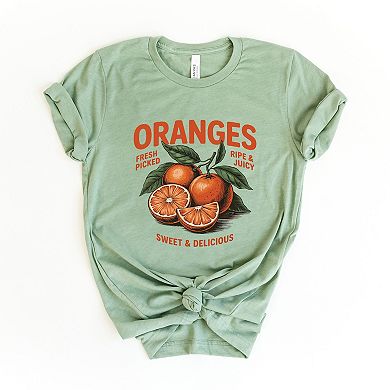 Fresh Picked Oranges Vintage - Women's Short Sleeve Graphic T-Shirt