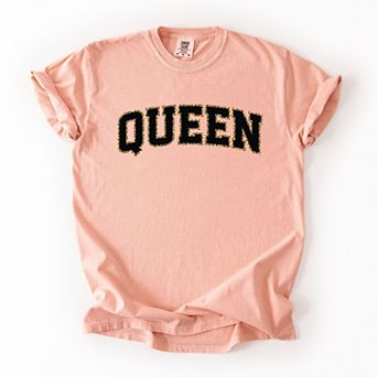 Queen Leopard Print - Women's Garment Dyed Graphic T-Shirt
