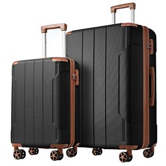 Merax Hardshell ABS Luggage Sets 2 pc Suitcase Set Expandable with TSA Lock Spinner Wheels