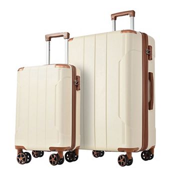 Merax Hardshell ABS Luggage Sets 2 pc Suitcase Set Expandable with TSA Lock Spinner Wheels