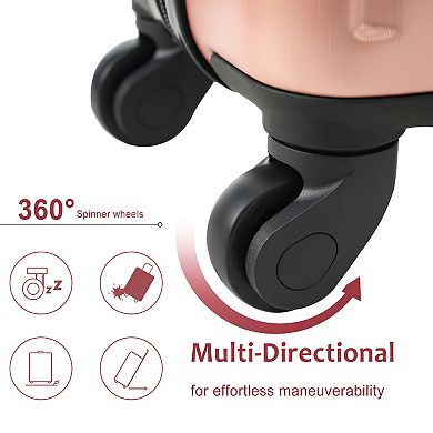 Merax 20-Inch Hardshell Carry-On Luggage, Lightweight Durable ABS Suitcase with Spinner Wheels