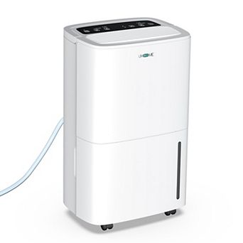 70 pt. 5,000 sq. ft. Dehumidifier in Whites with Pump, Quietly Remove Moisture, Auto Defrost