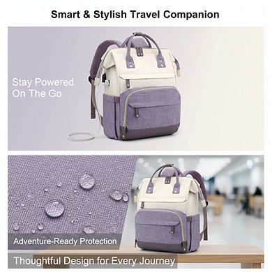 AKSZRI Ladies' Waterproof Laptop Backpack - For Nurses & Students, School & Travel Use