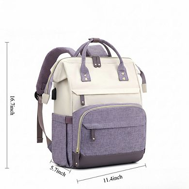 AKSZRI Ladies' Waterproof Laptop Backpack - For Nurses & Students, School & Travel Use