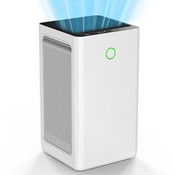 2152 sq.ft.HEPA-True Personal Air Purifier in Whites with Carbon Filters, Child Lock, 230CFM.