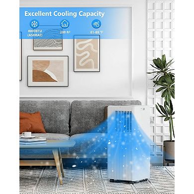 Portable Air Conditioner, 8,000 BTU Cools up to 350 Sq. Ft