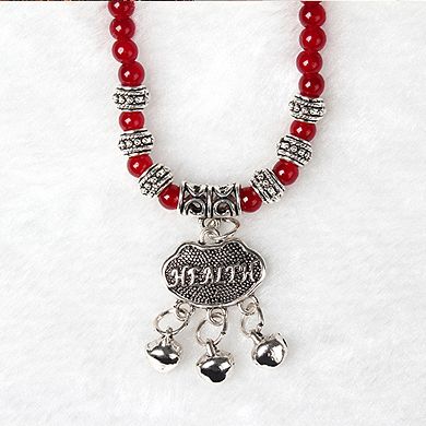 Red Agate Beaded Good Luck Bracelet