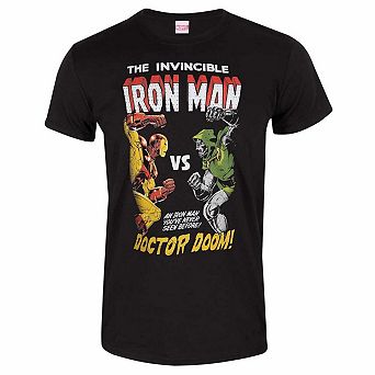 Marvel Unisex Adult Iron Man Vs Doom T-Shirt