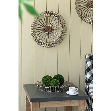 BEARSOLIM Antique Gold 3-pc. Jennings Metal Disc Wall Decor Set