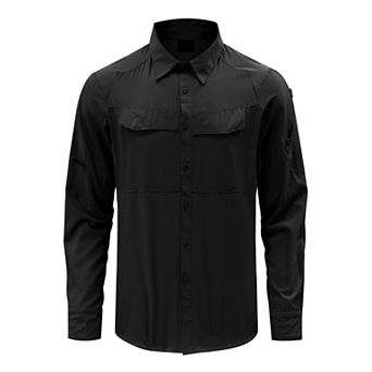 Men's Quick-Dry Fishing Shirt - Long Sleeve UPF 50+ Moisture-Wicking Outdoor Hiking Shirt