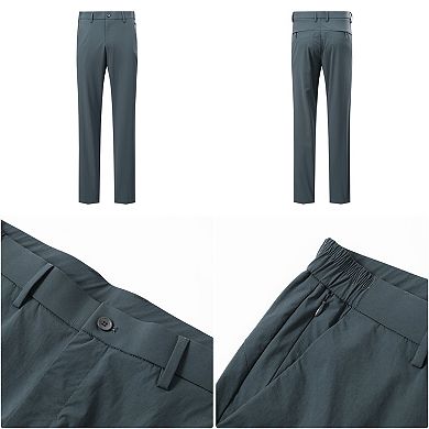 Men's Dress Pants Quick Dry Stretch Golf Straight Fit Tech Slacks