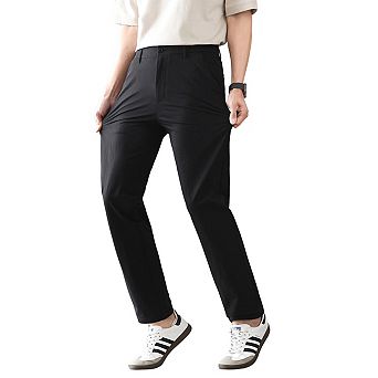 Men's Stretchy Dress Pants Lightweight Summer Golf Trousers Business Casual