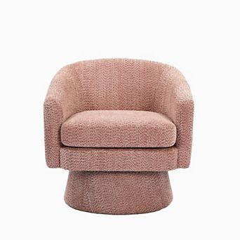 360 degree Swivel Accent Chair, Chenille Reading Chair, Modern Single Sofa Armchair, Club Chair