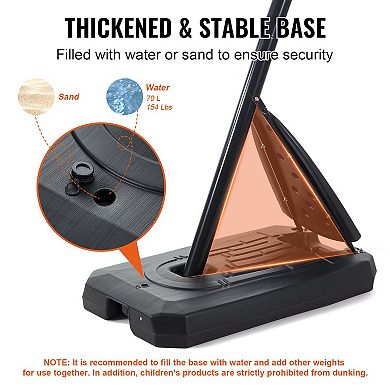 Adjustable Basketball Hoop System 7.6 to 10 Ft Portable Backboard with Wheels