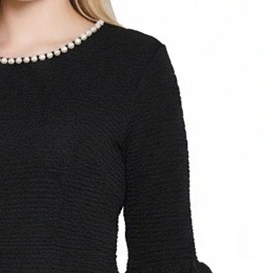 3/4 Length Pearl Detail Dress