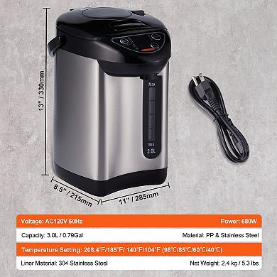 Hot Water Dispenser with Adjustable Temperature Countertop Water Boiler