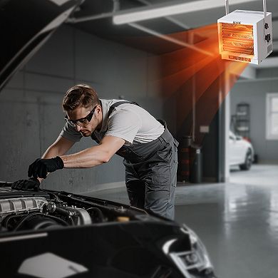 Electric Garage Heater 4800 Watt Wall or Ceiling Mount with Remote and Timer