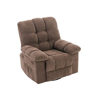 Recliner Chair with Massage and Heat, Electric Rocking Recliner with Overstuffed Back,Pockets&Remote