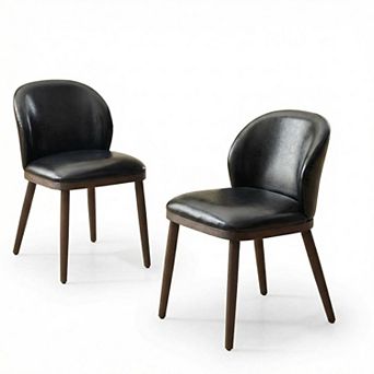 Dining Chairs Set of 2, Wood Legs Modern Upholstered,Ergonomic Back Support,for Kitchen Dining Room