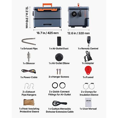 Portable Diesel Air Heater 8KW with Remote Control and LCD Display