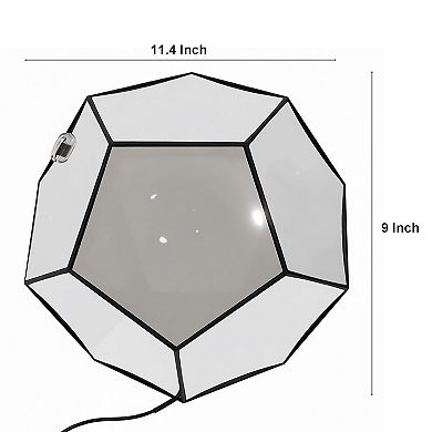RGBW Color-Changing Infinity Dodecahedron Lamp with Display Case